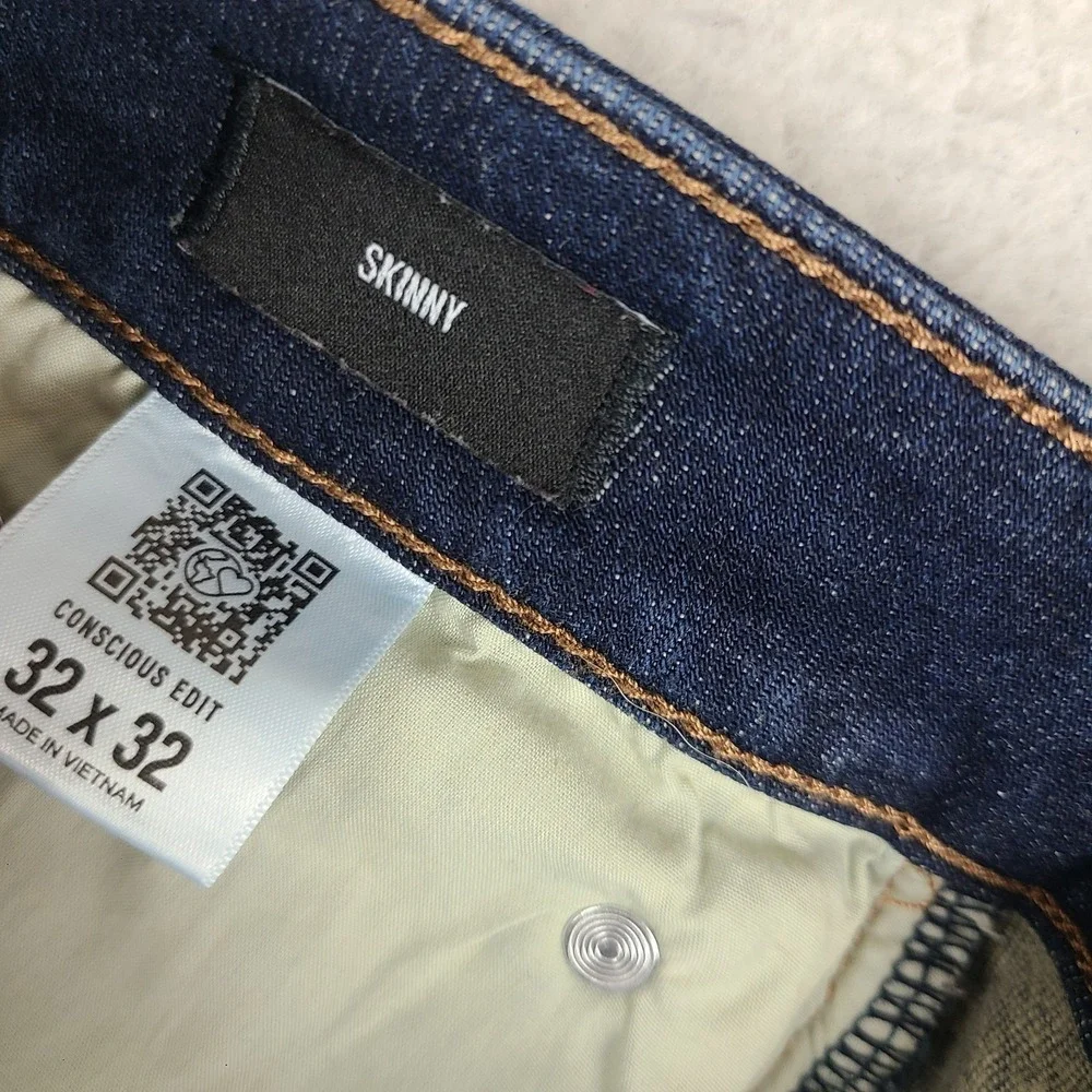 EXPRESS Jeans‎ Mens 32x32 Blue Skinny Dark Wash Denim
